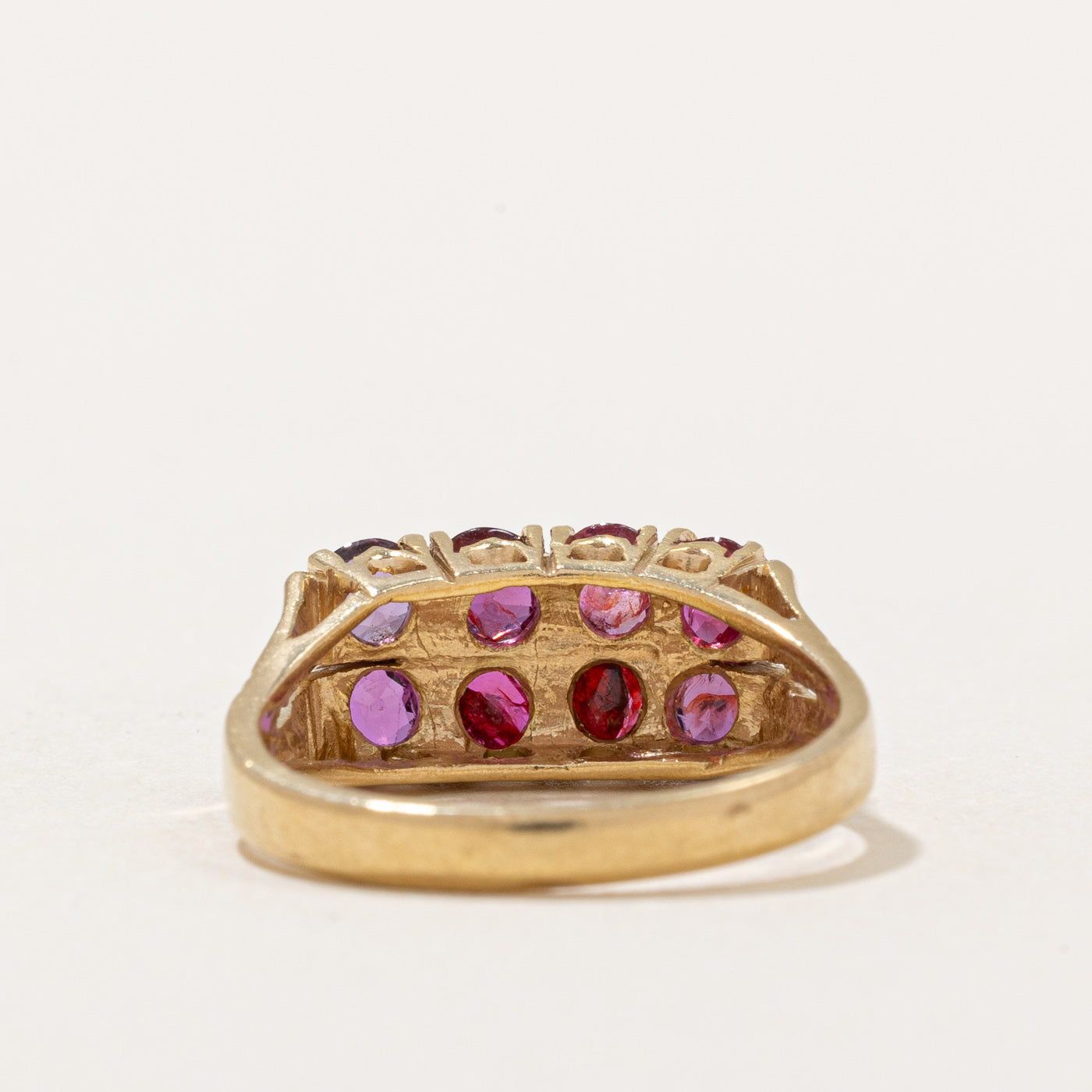 Double Row Ruby Cocktail Ring | 1.28ctw | SZ 5.5 |