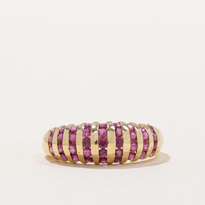 Channel Set Ruby Dome Ring | 1.20ctw | SZ 7 |