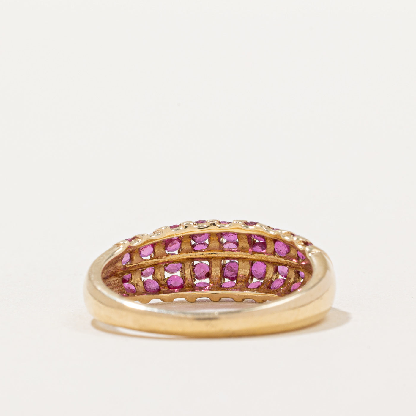 Channel Set Ruby Dome Ring | 1.20ctw | SZ 7 |