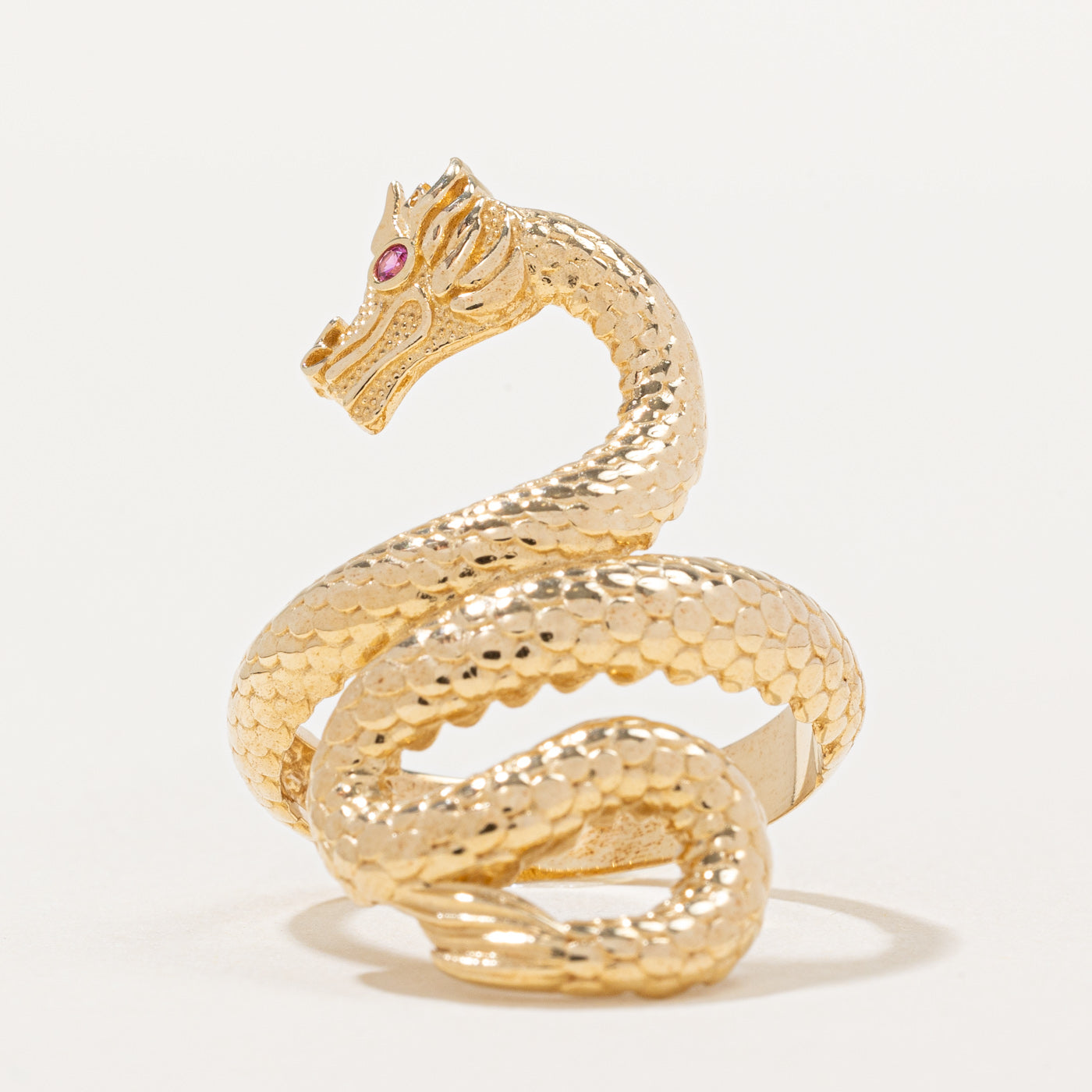 Synthetic Ruby Dragon Ring | 0.02ct | SZ 7.75 |