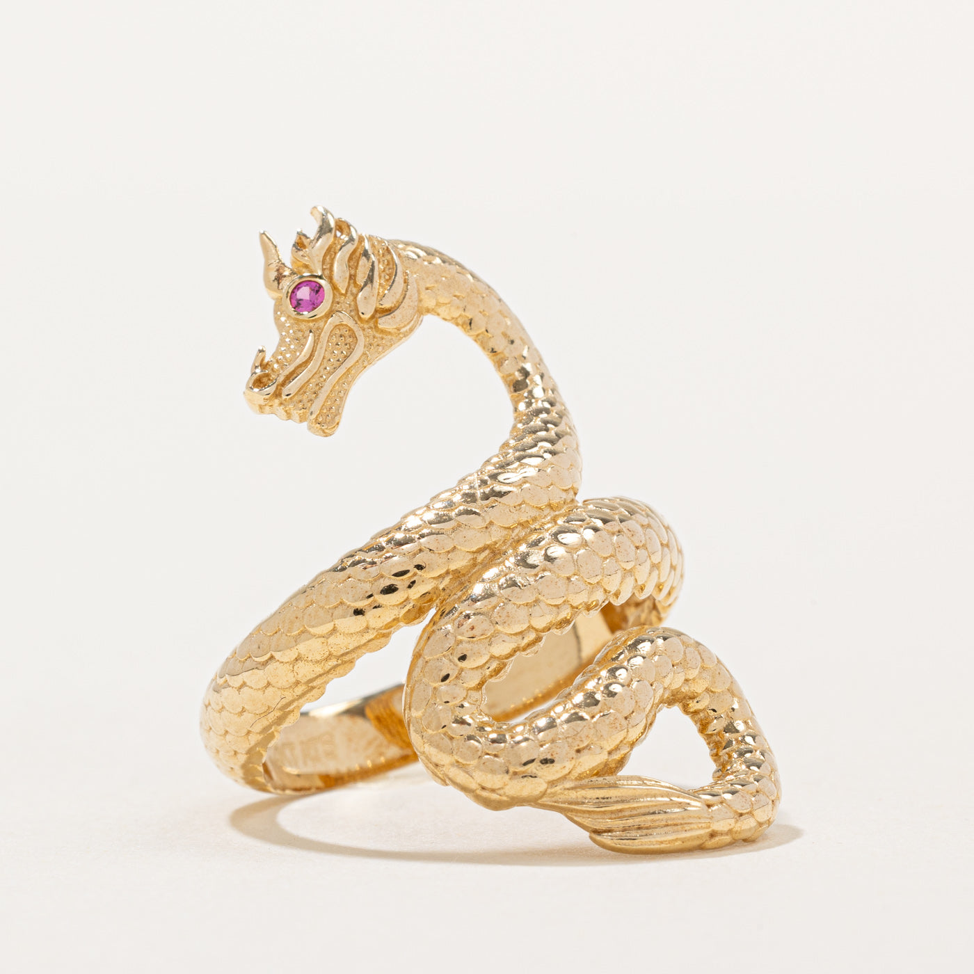 Synthetic Ruby Dragon Ring | 0.02ct | SZ 7.75 |
