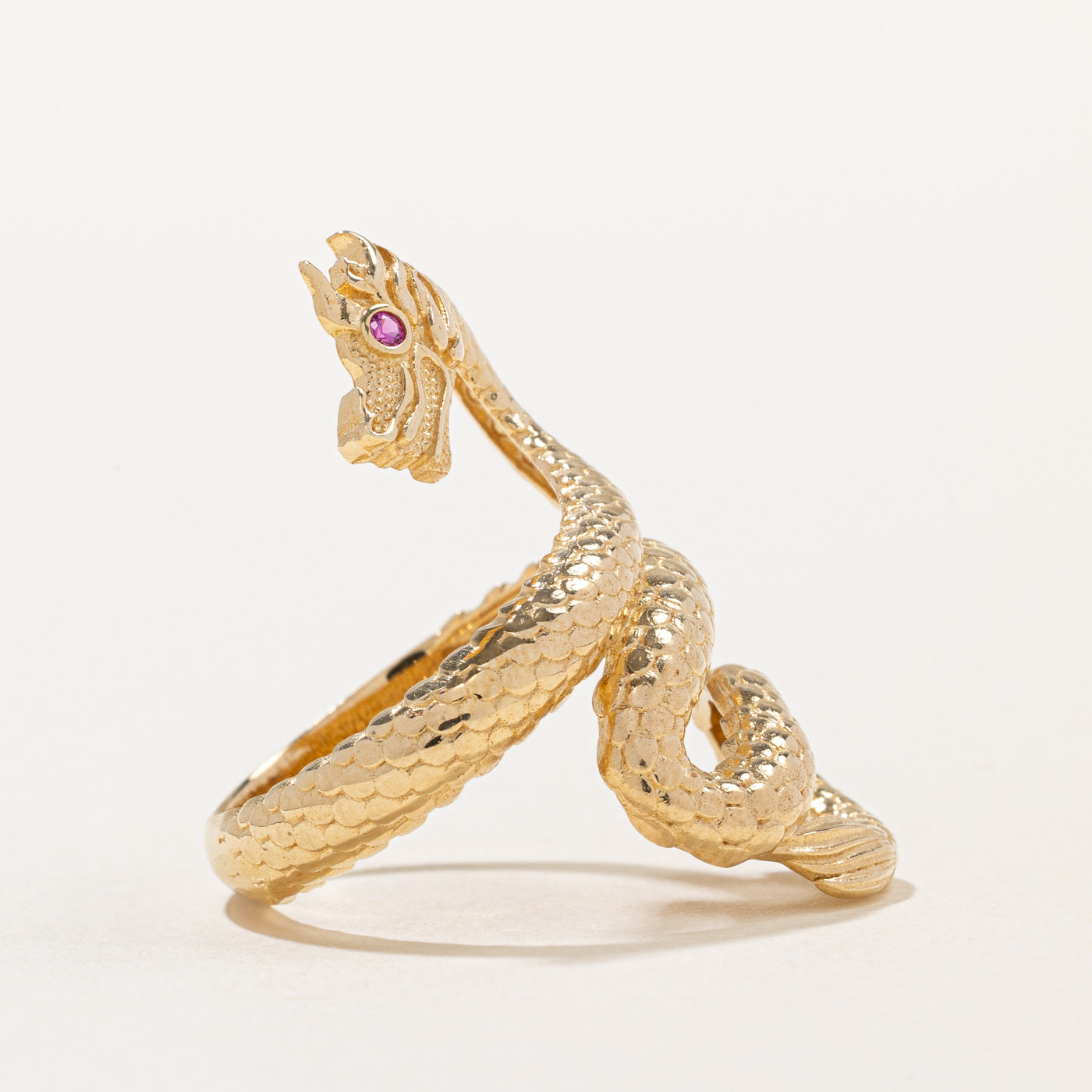 Synthetic Ruby Dragon Ring | 0.02ct | SZ 7.75 |