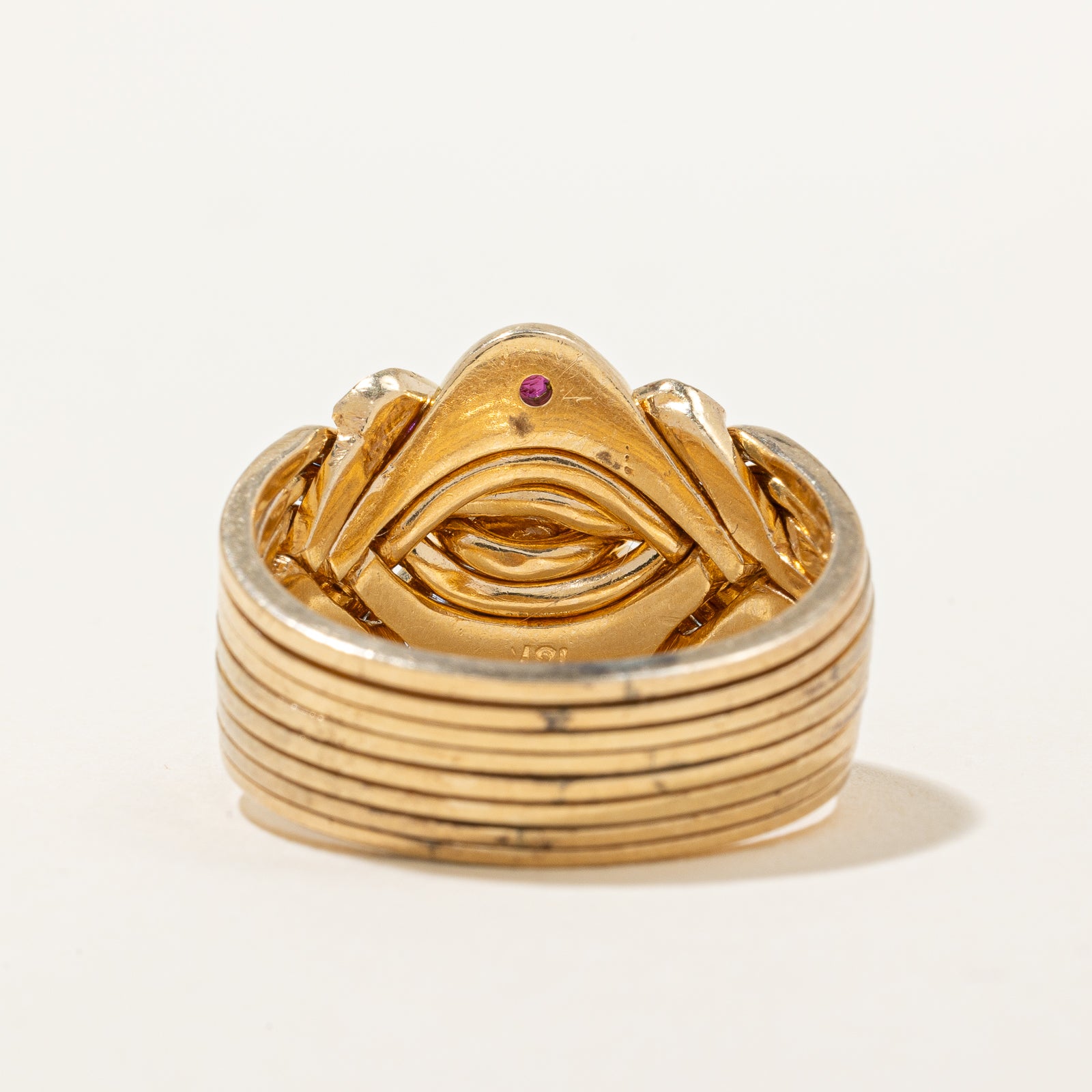 Ruby & Diamond Puzzle Ring | 0.25ctw, 0.09ctw | SZ 9.75 |