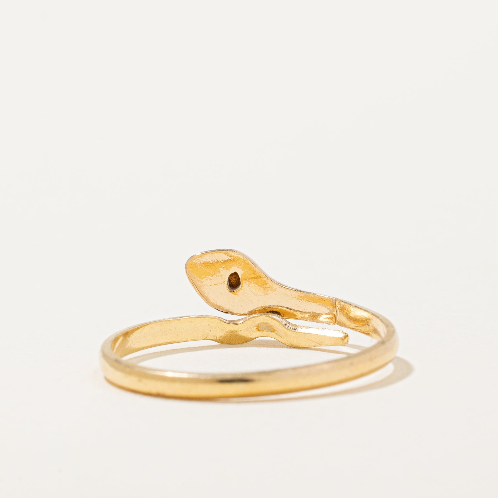 Bague serpent en verre rouge | 0,02 ct | Taille 4,5 | 