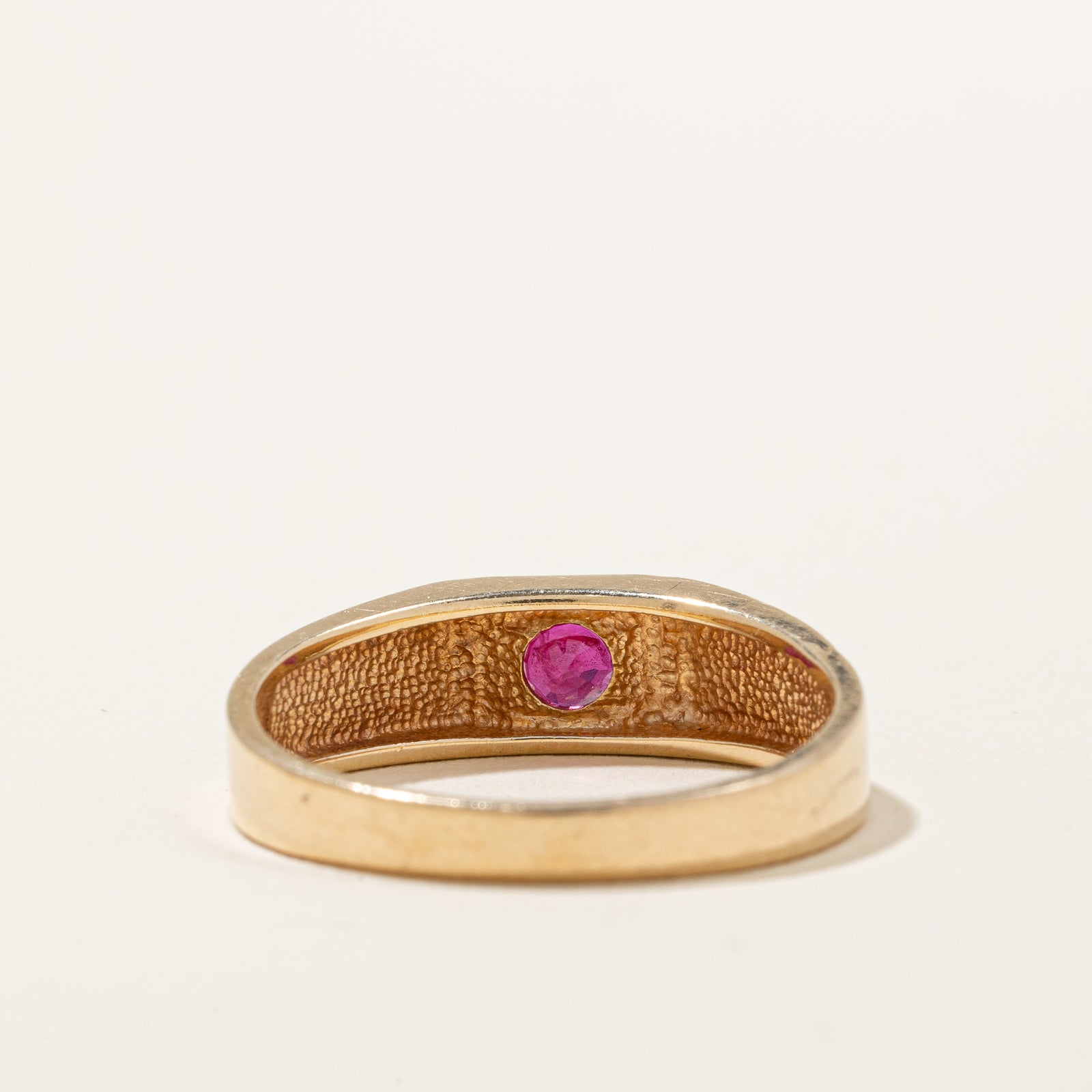 Bague rubis rond | 0,26 ct | Taille 9,5 | 