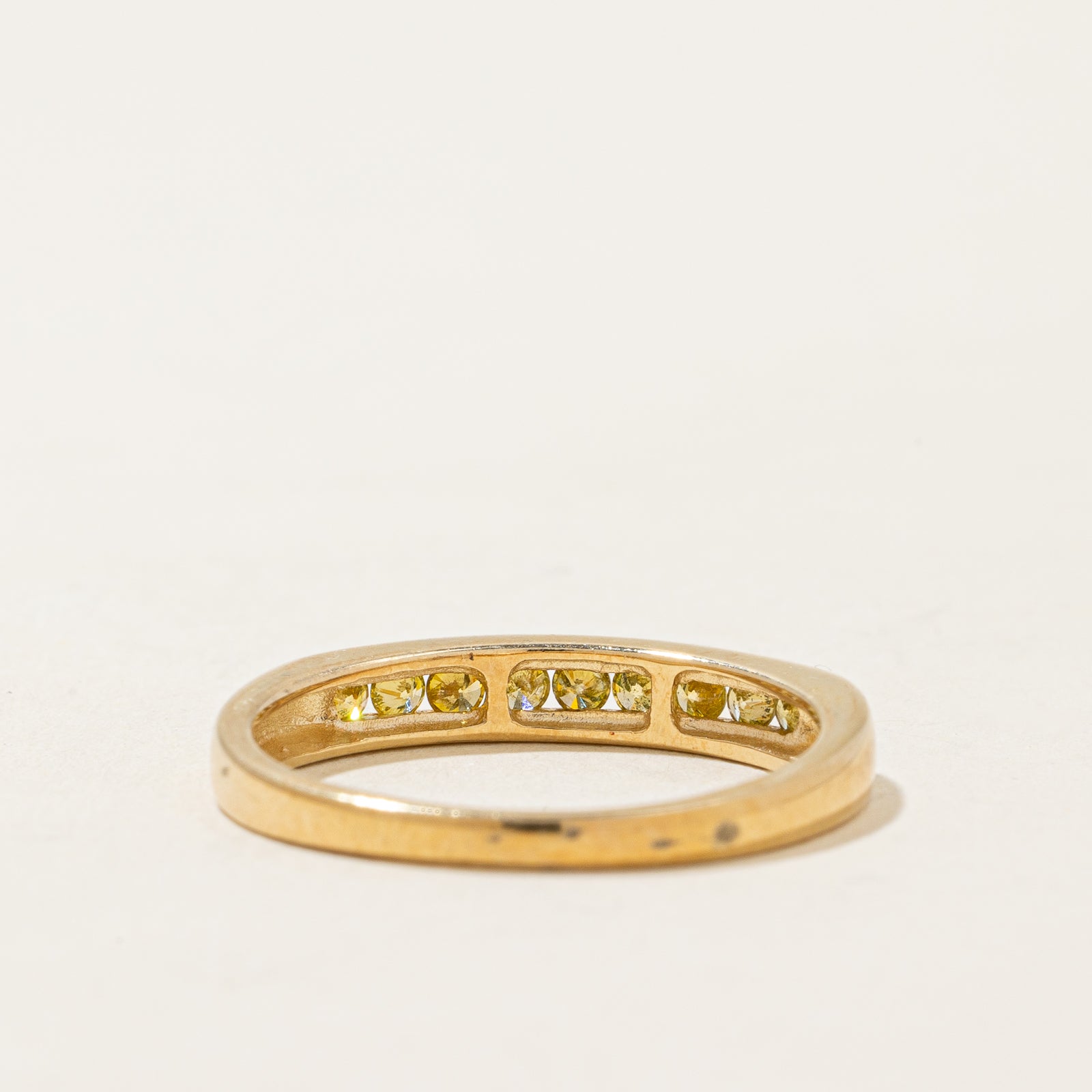 Channel Set Yellow Diamond Ring | 0.22ctw | SZ 6 |