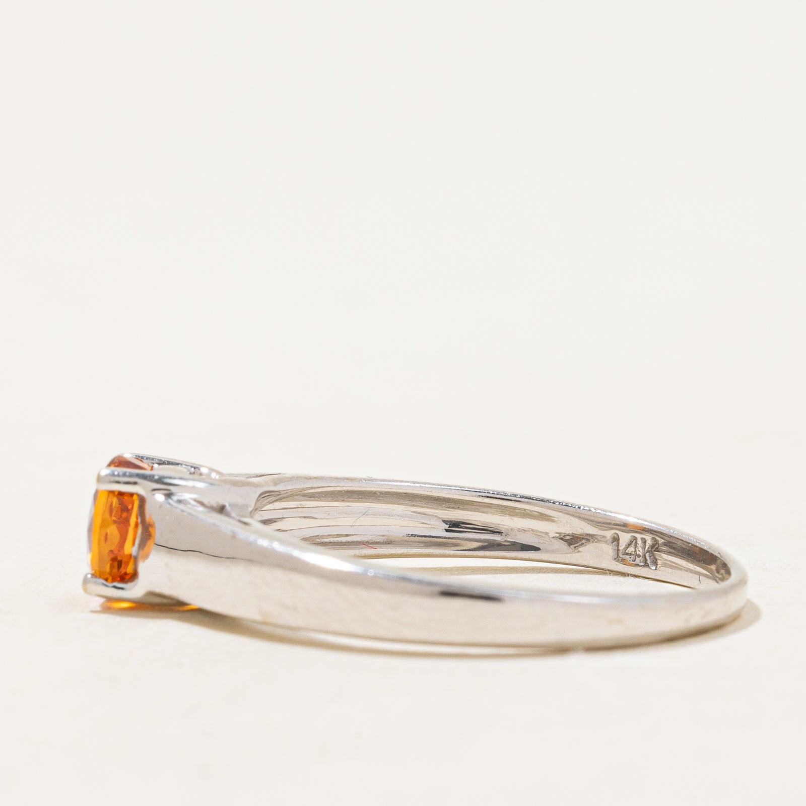 Mandarin Citrine Ring | 0.50ct | SZ 8 |