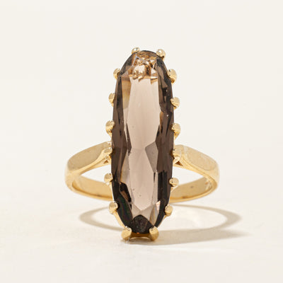 Smoky Quartz Cocktail Ring | 6.00ct | SZ 7.75 |