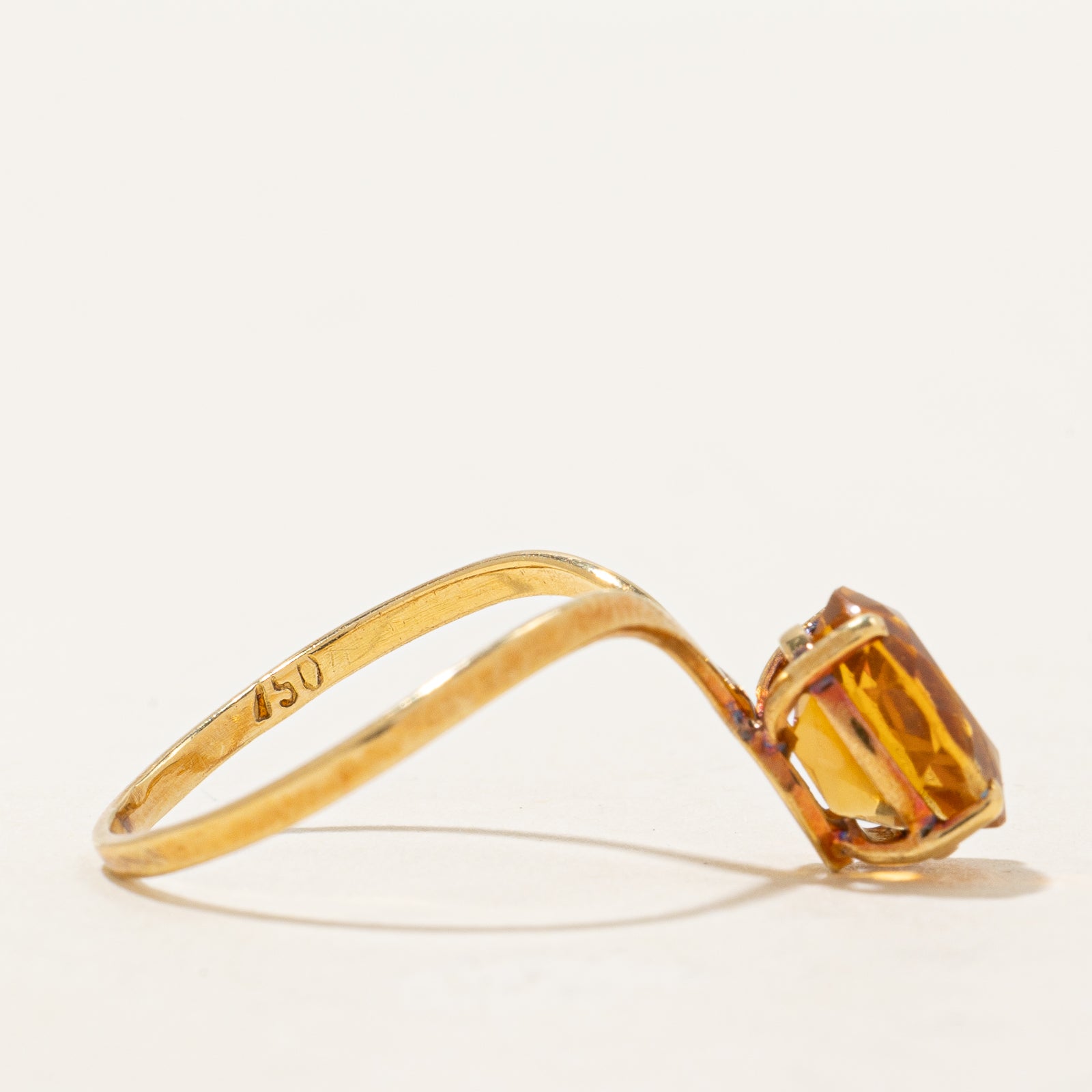 Mandarin Citrine Chevron Cocktail Ring | 1.90ct | SZ 7.25 |
