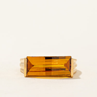 Yellow Synthetic Sapphire Cocktail Ring | 14.00ct | SZ 8.5 |