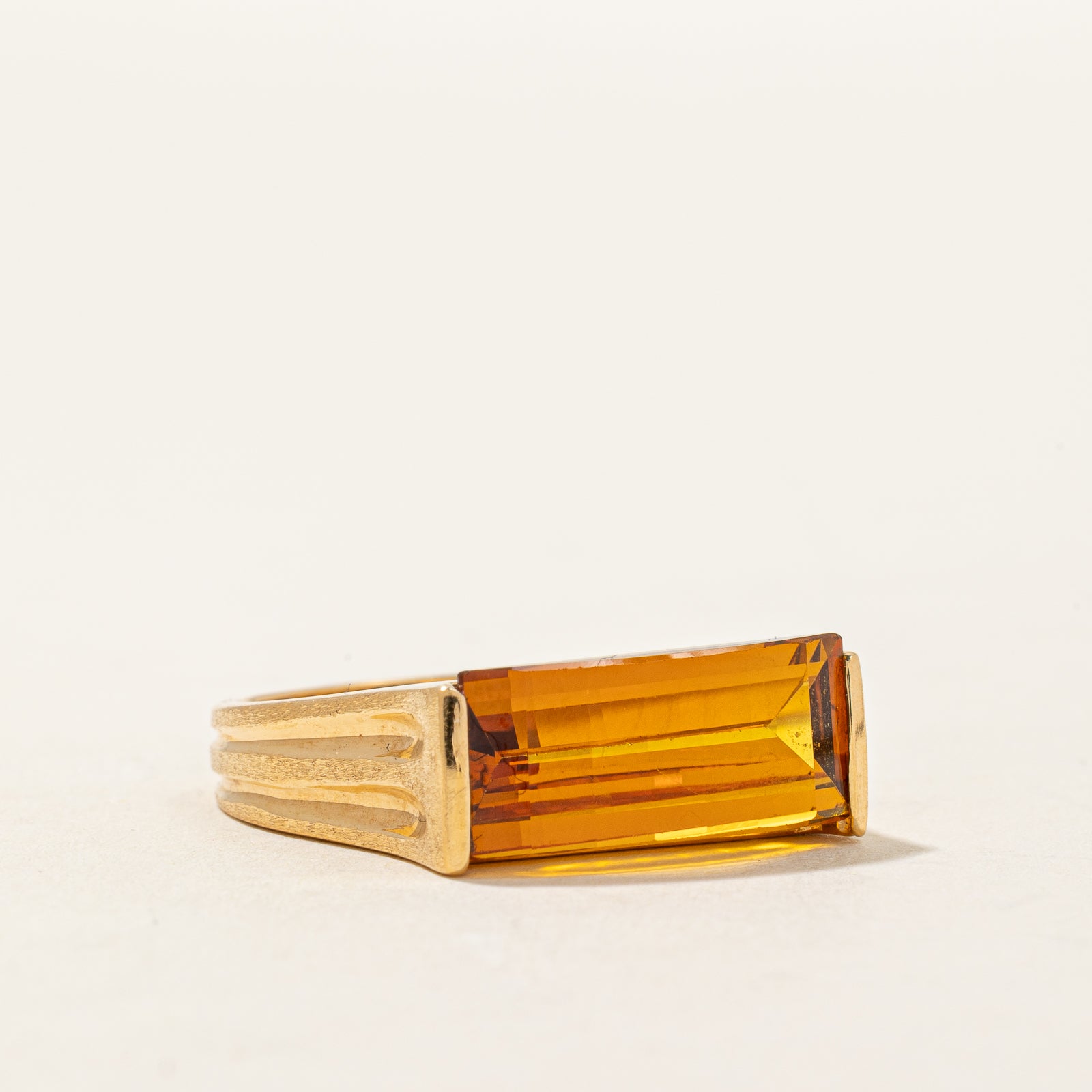 Yellow Synthetic Sapphire Cocktail Ring | 14.00ct | SZ 8.5 |