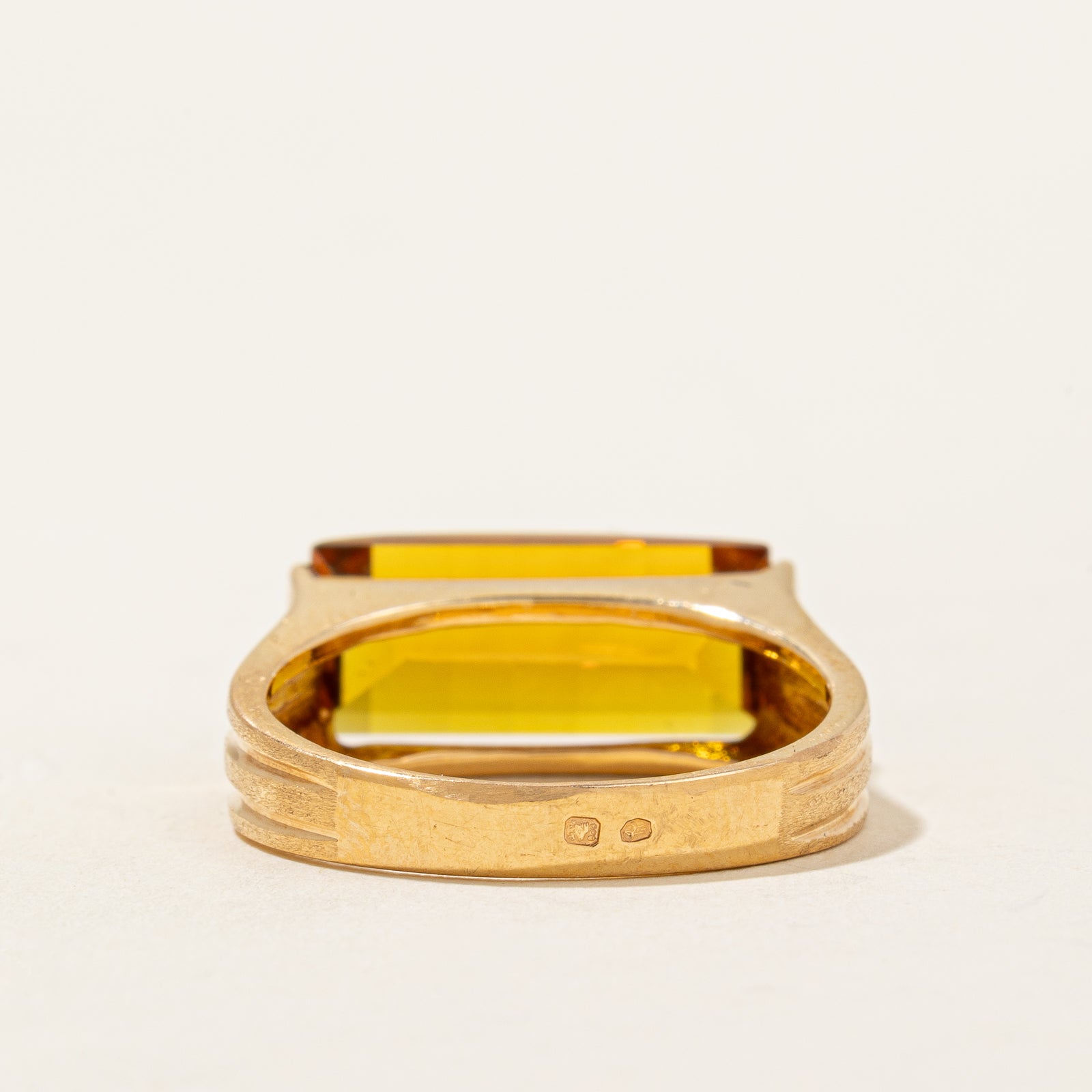 Yellow Synthetic Sapphire Cocktail Ring | 14.00ct | SZ 8.5 |