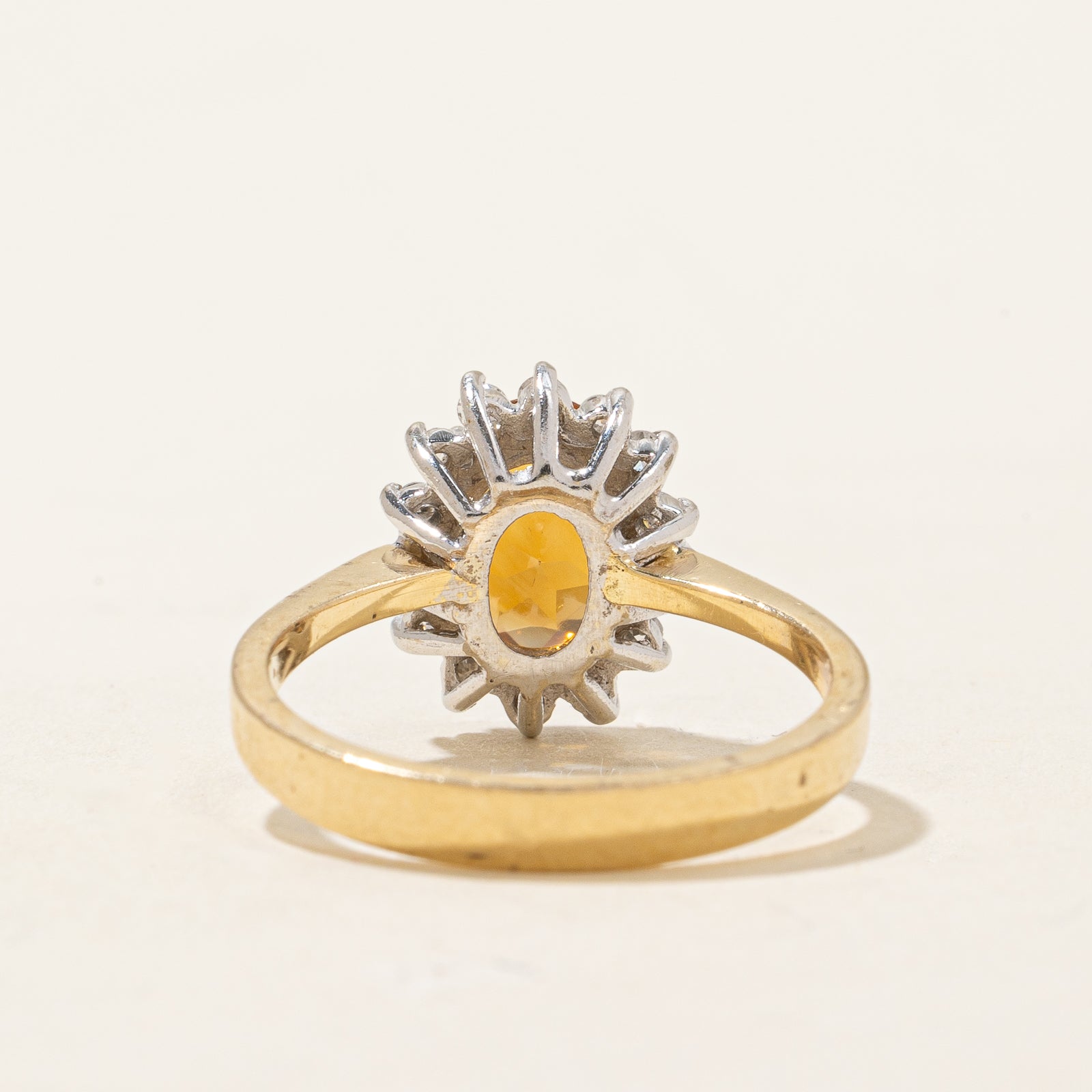 Mandarin Citrine & Diamond Ring | 1.14ct. 0.21ctw | SZ 5.75 |