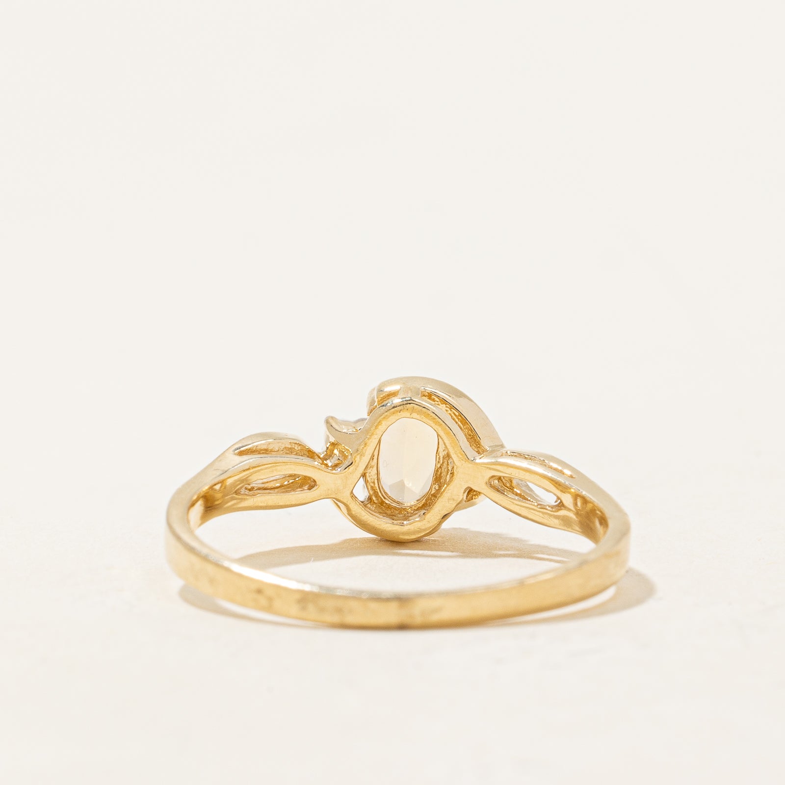 Yellow Topaz & Diamond Ring | 0.56ct, 0.01ctw | SZ 8 |