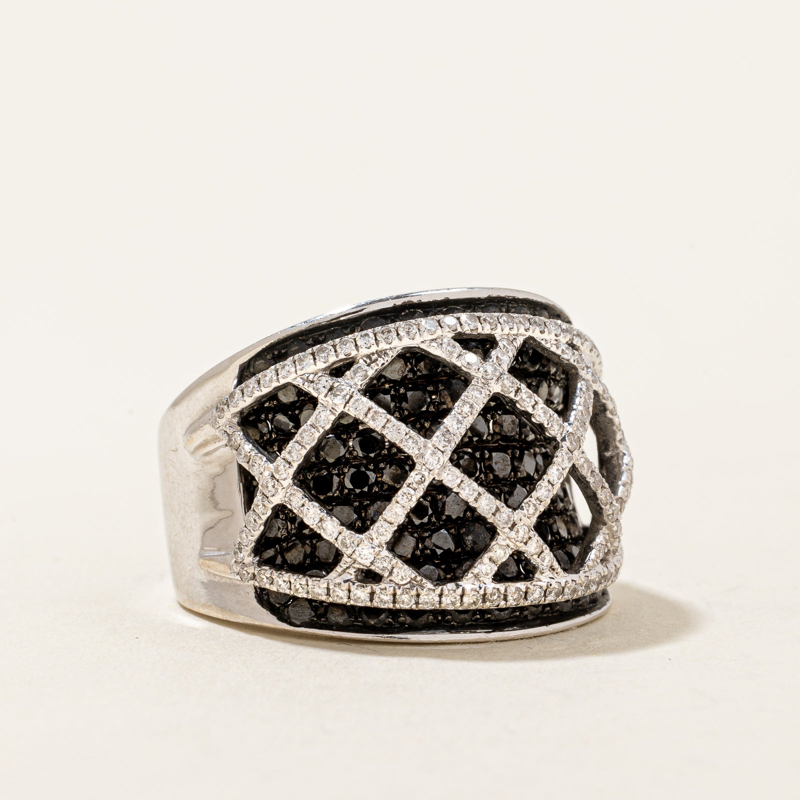 Black Diamond & Diamond Cocktail Ring | 2.00ctw, 0.54ctw | SZ 6.5 |