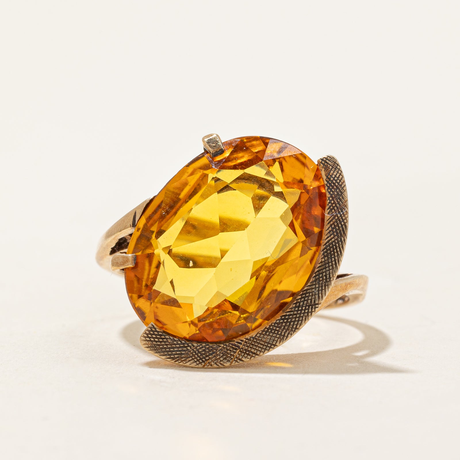 Synthetic Yellow Sapphire Cocktail Ring | 8.29ct | SZ 6.25 |