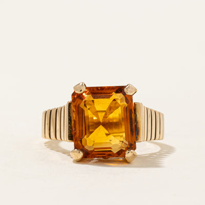 Mandarin Citrine Cocktail Ring | 6.50ct | SZ 8 |