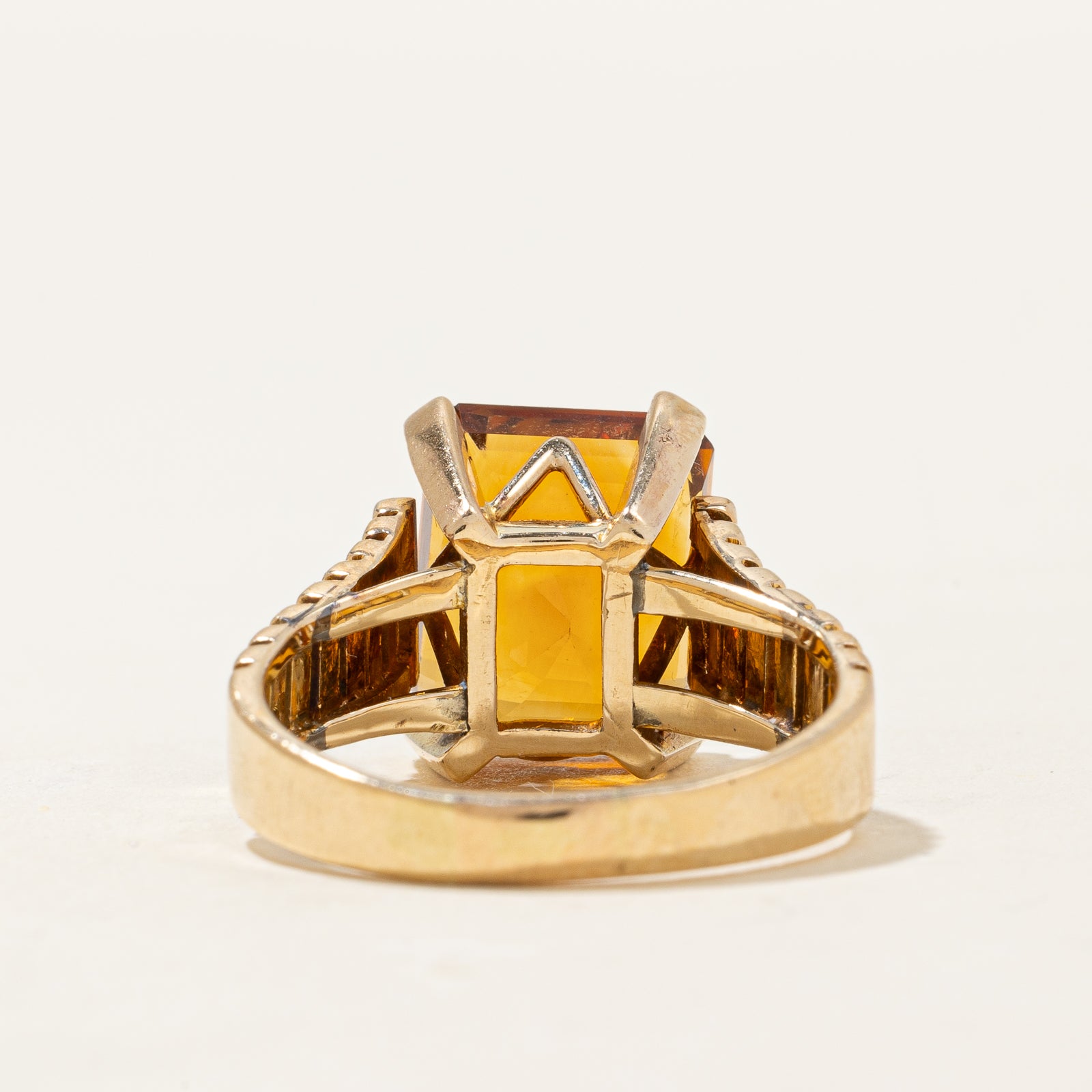 Mandarin Citrine Cocktail Ring | 6.50ct | SZ 8 |