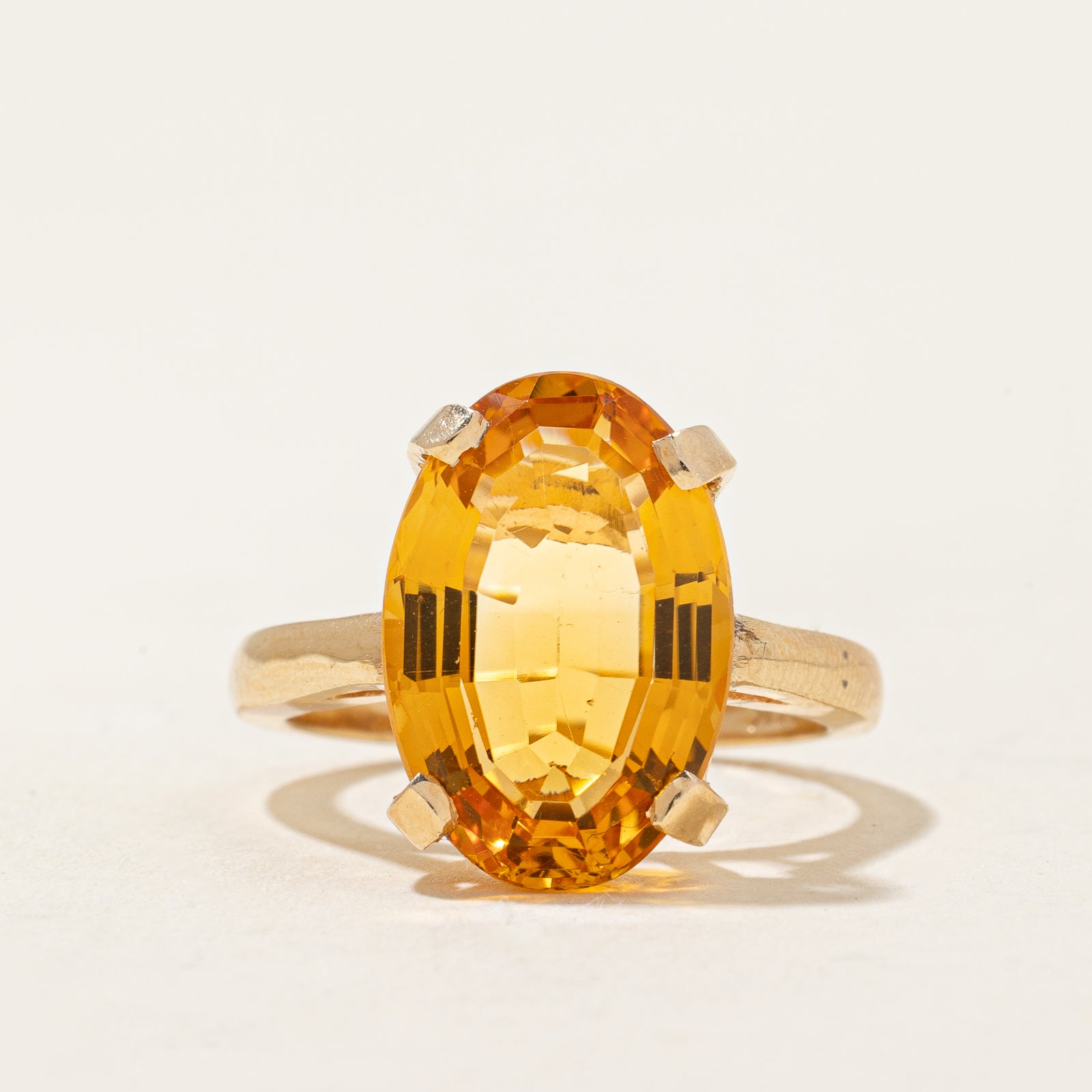 Mandarin Citrine Cocktail Ring | 5.25ct | SZ 5.75 |