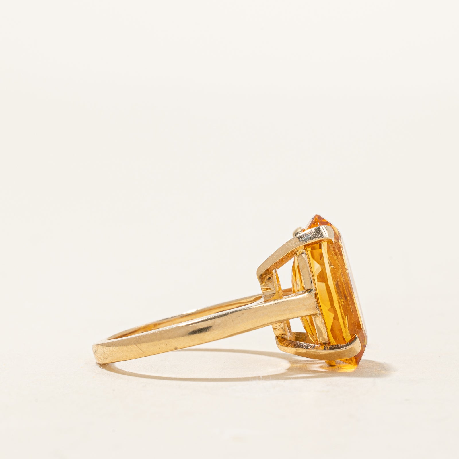 Mandarin Citrine Cocktail Ring | 5.25ct | SZ 5.75 |