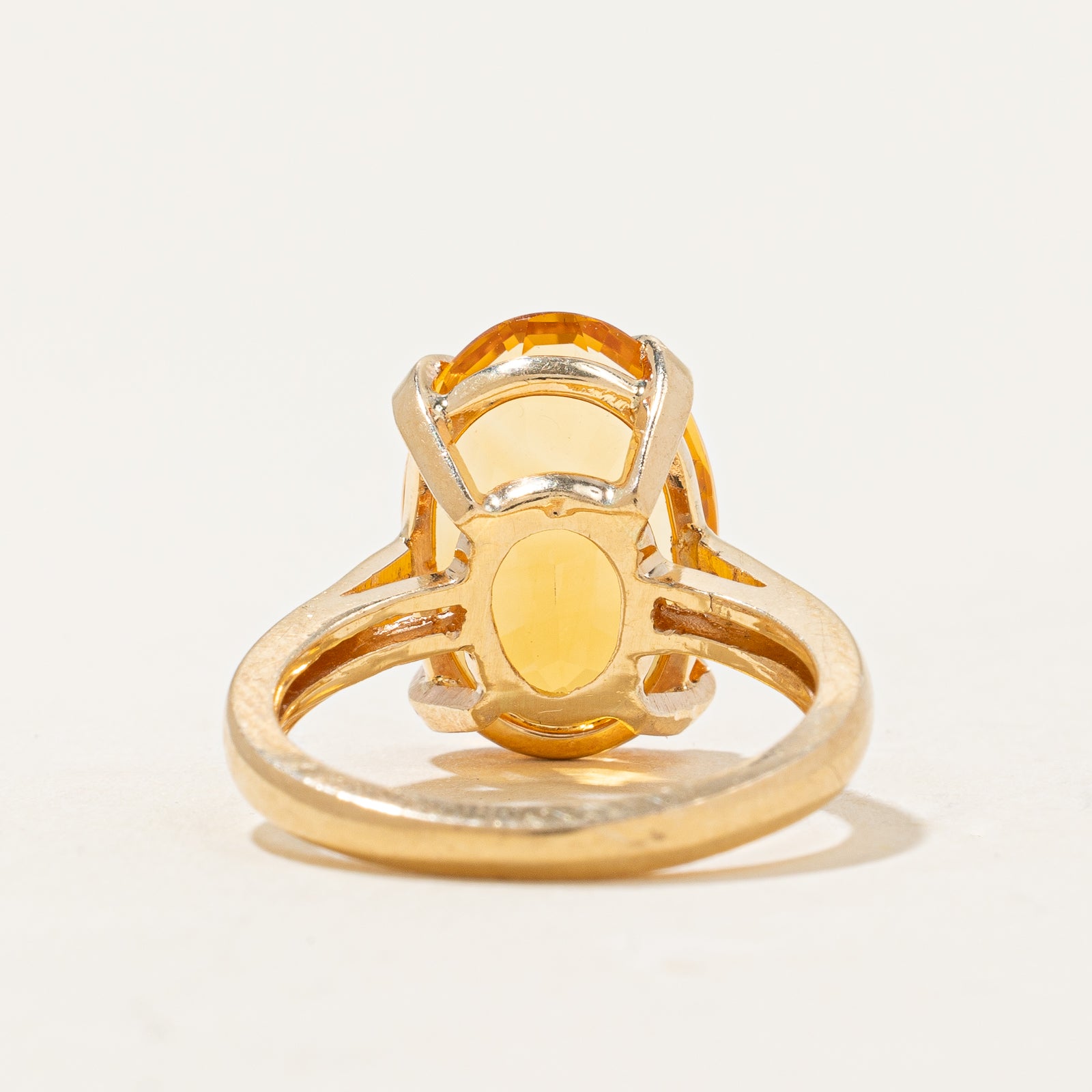 Mandarin Citrine Cocktail Ring | 5.25ct | SZ 5.75 |