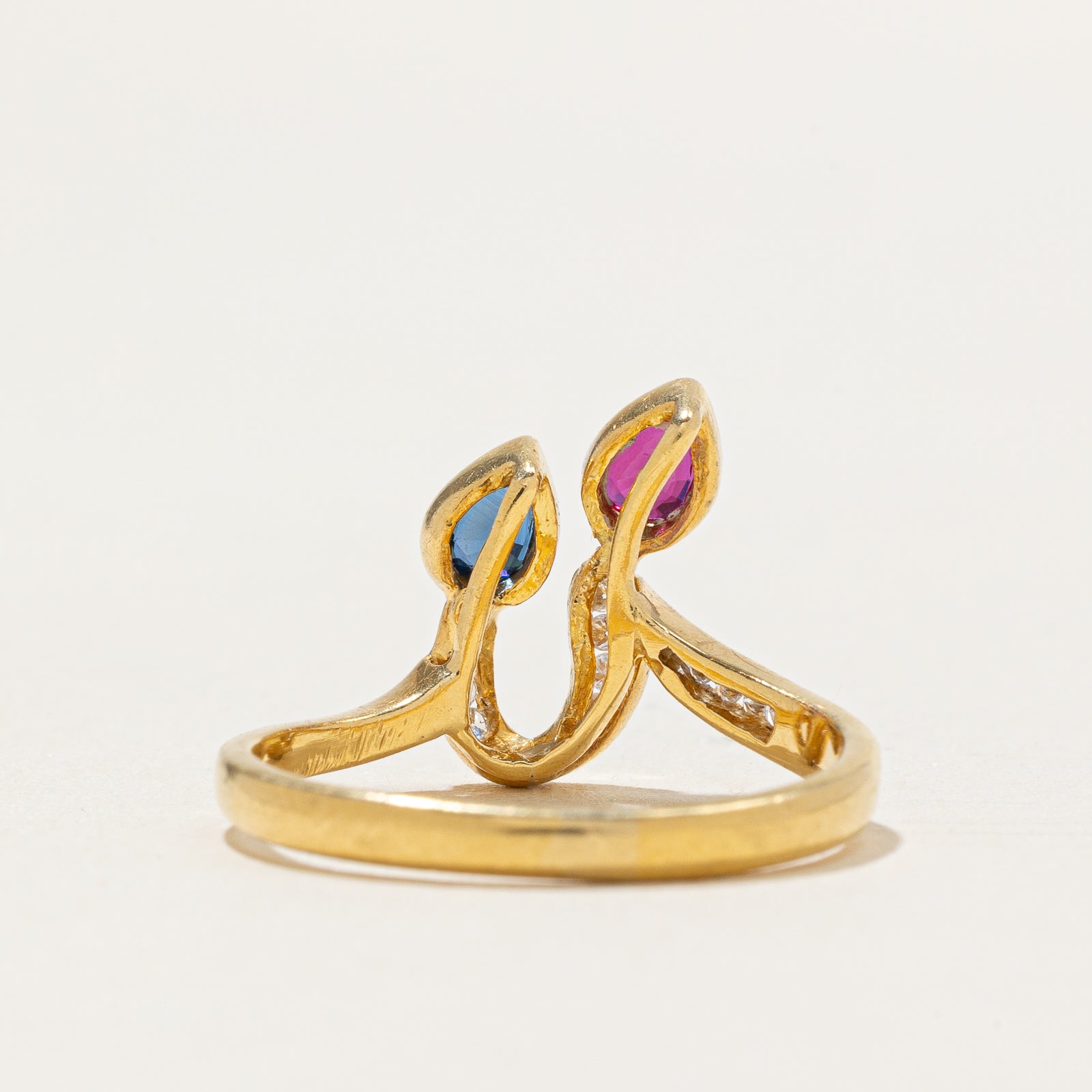 Bezel Set Multi Gemstone Ring | 0.50ctw, 0.10ctw | SZ 7.5