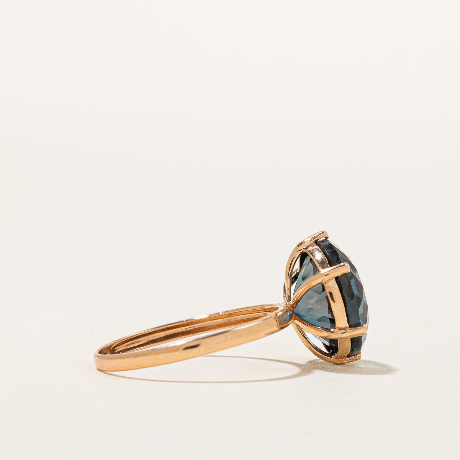 Bague cocktail en topaze bleue de Londres | 4,00 ct | Taille 6 | 