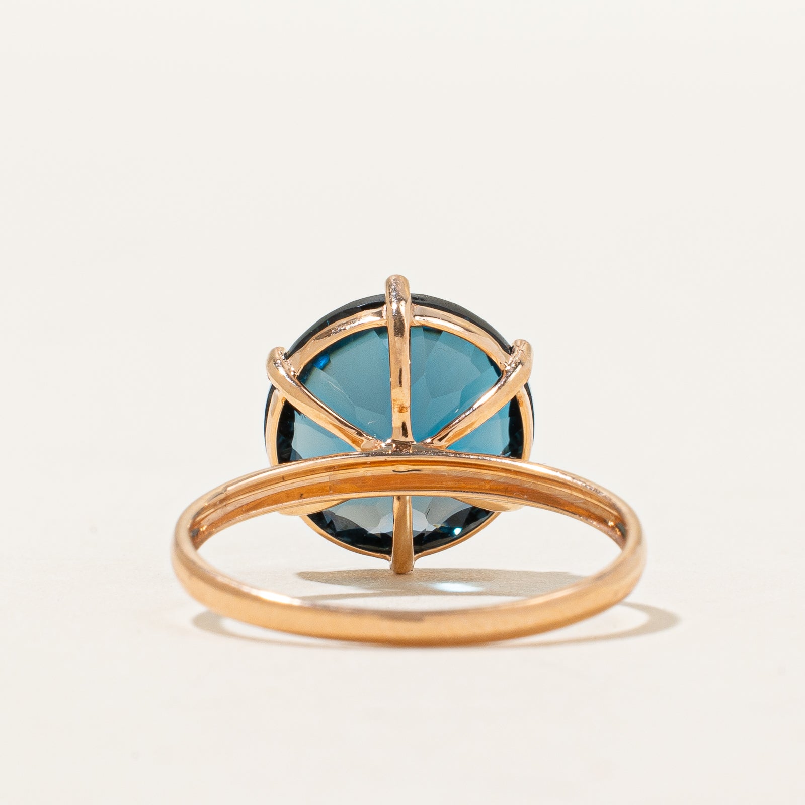 Bague cocktail en topaze bleue de Londres | 4,00 ct | Taille 6 | 