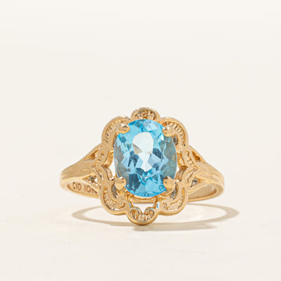 Blue Topaz Cocktail Ring | 2.30ct | SZ 6.25 |