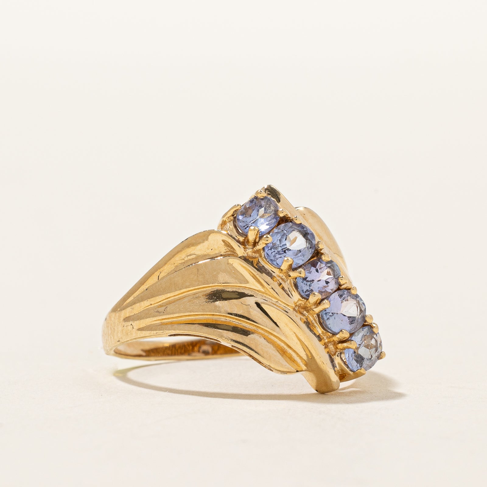 Five Stone Tanzanite Waterfall Ring | 0.75ctw | SZ 6 |