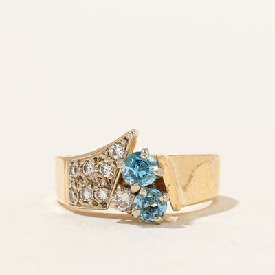 Blue Topaz & Diamond Ring | 0.40ctw, 0.22ctw | SZ 5.75 |