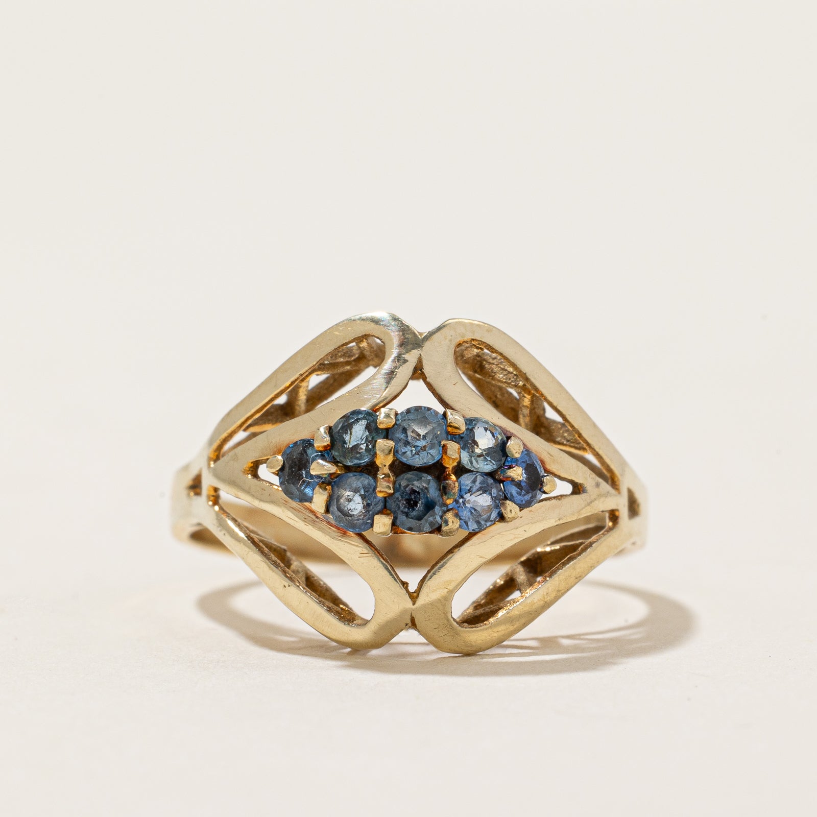 Blue Sapphire Abstract Ring | 0.30ctw | SZ 5.25 |