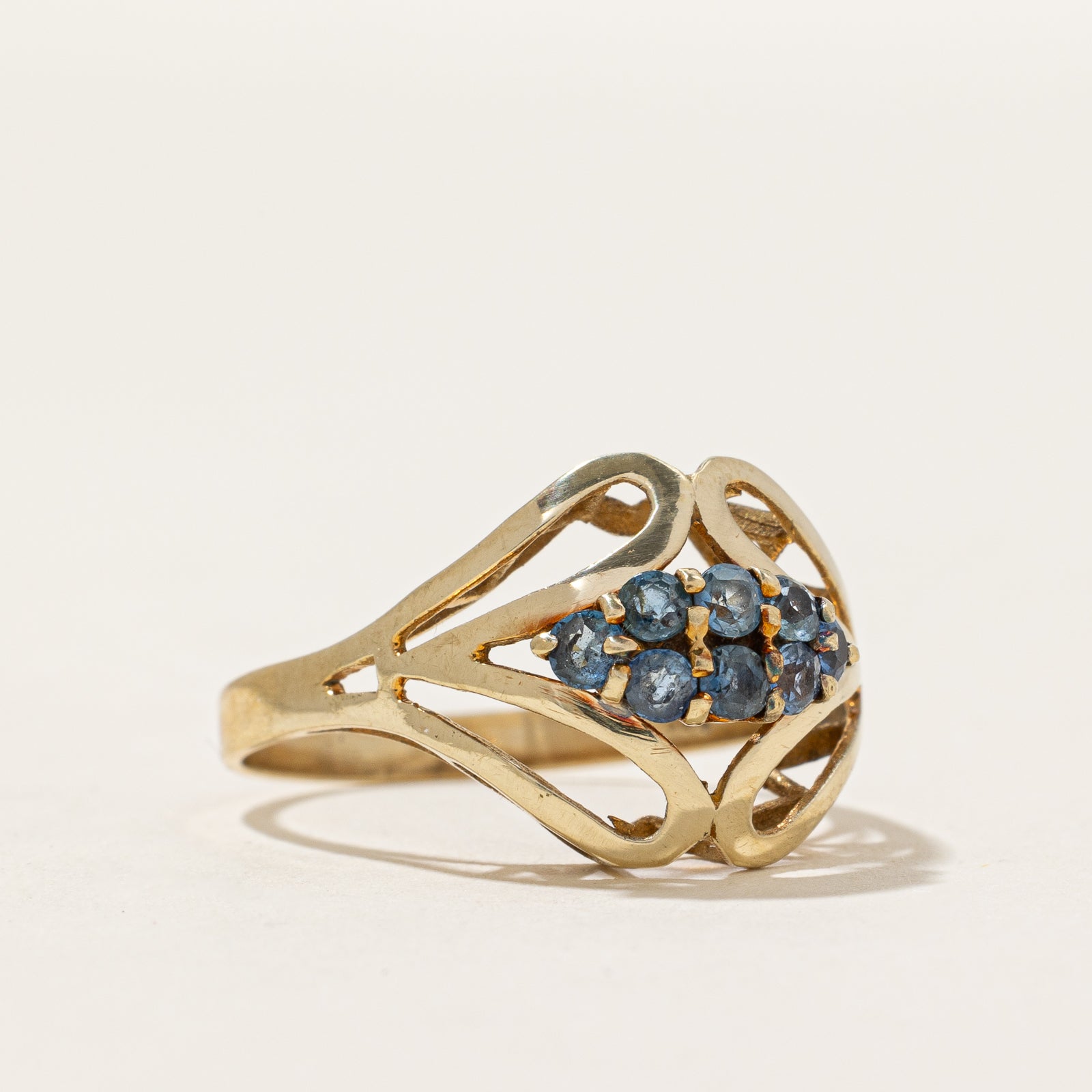 Blue Sapphire Abstract Ring | 0.30ctw | SZ 5.25 |