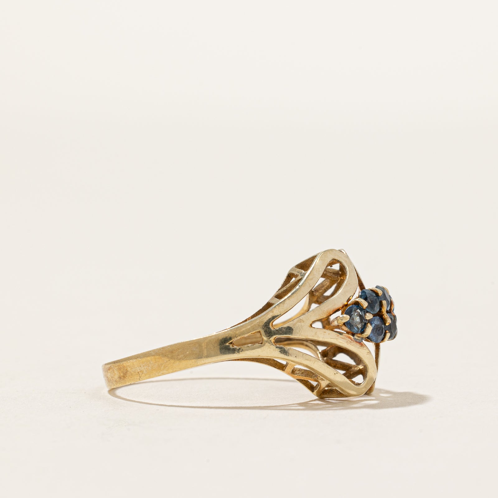 Blue Sapphire Abstract Ring | 0.30ctw | SZ 5.25 |