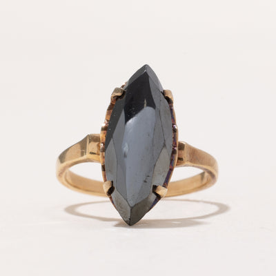 Marquise Cut Hematite Ring | 6.75ct | SZ 7.5