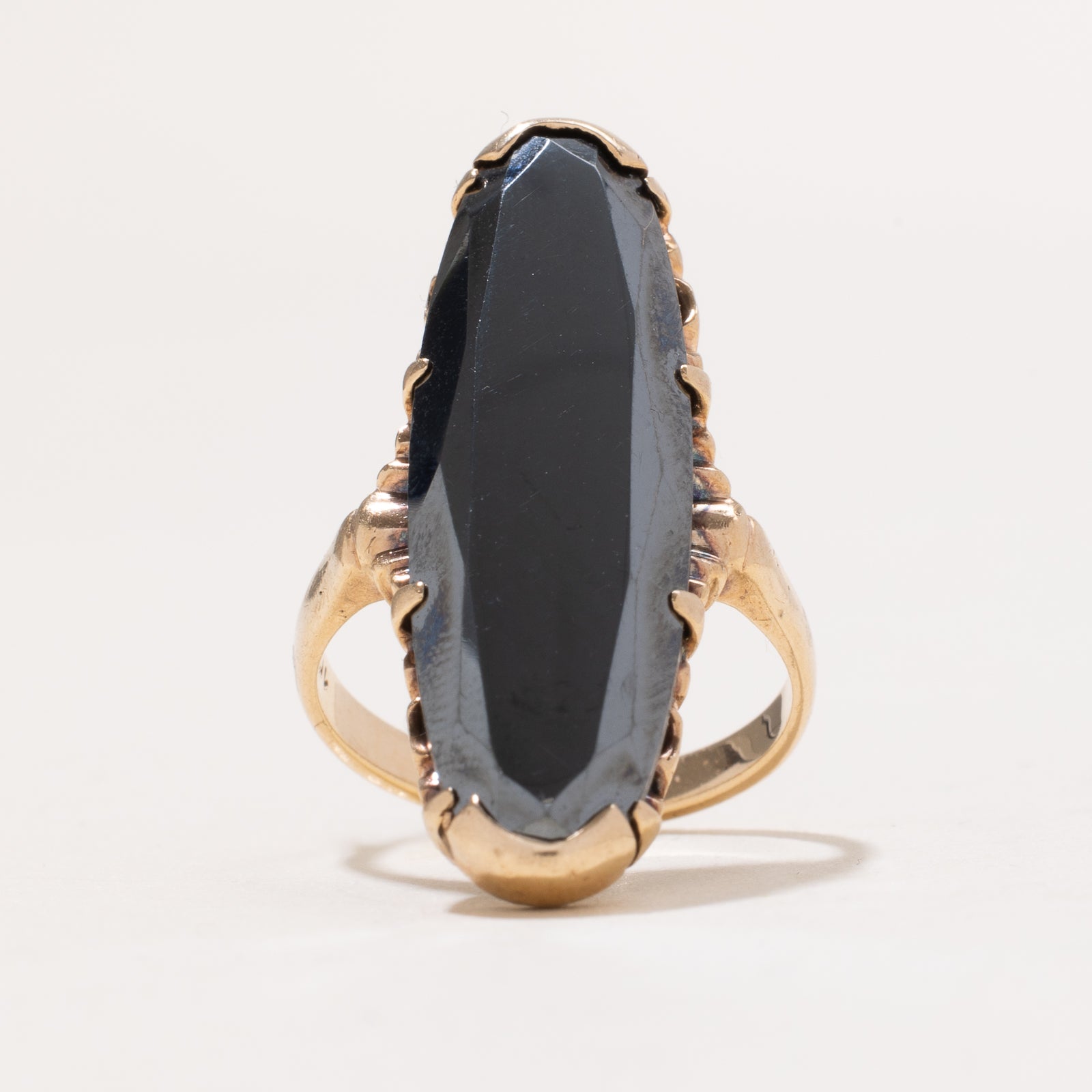 Hematite Navette Ring | 13.00ct | SZ 5.75