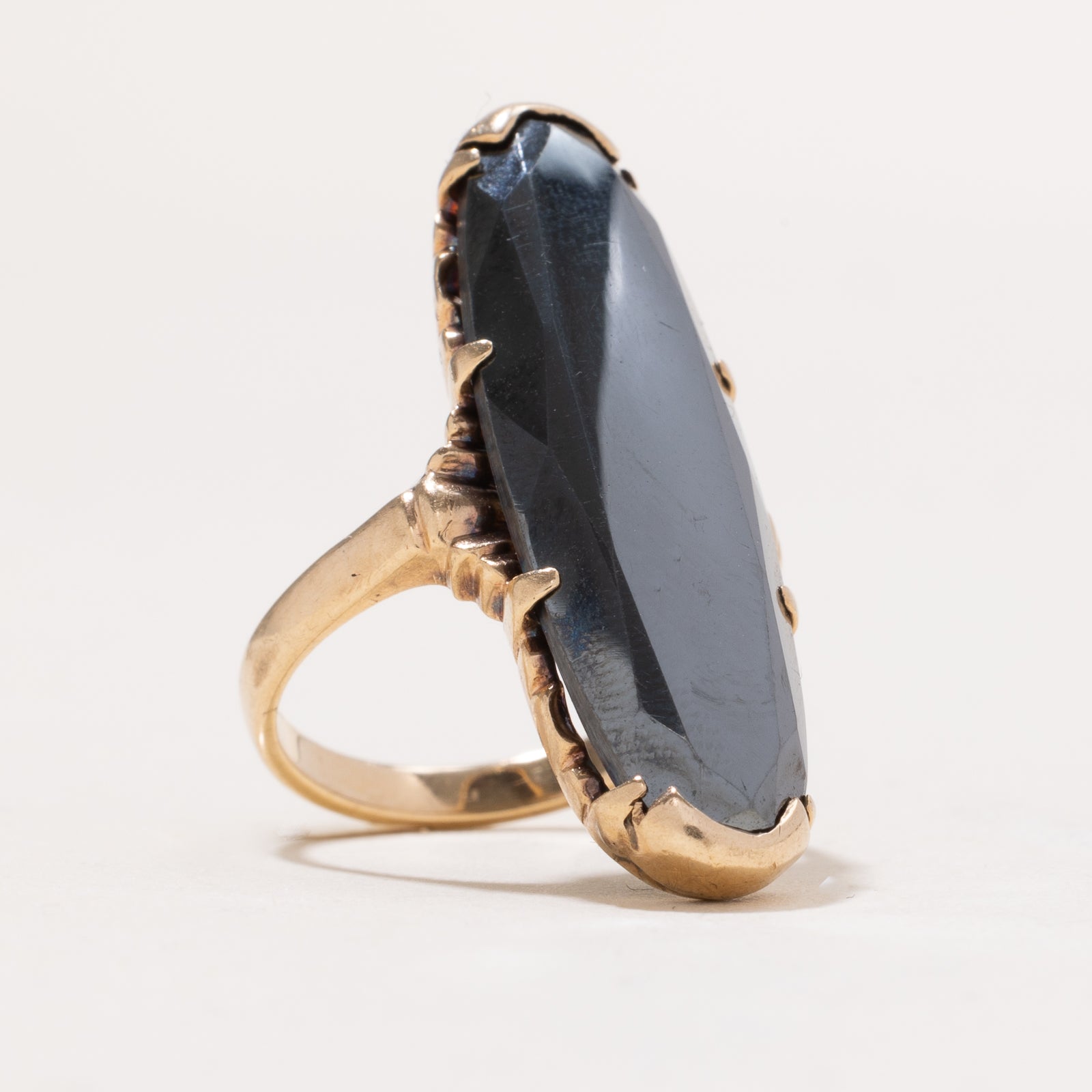 Hematite Navette Ring | 13.00ct | SZ 5.75