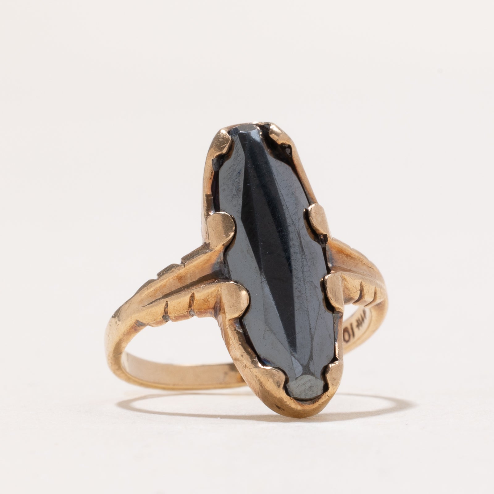 Hematite Navette Ring | 3.50ct | SZ 4.75