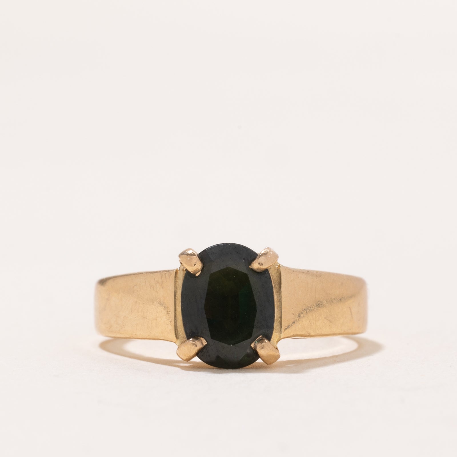 Oval Cut Green Sapphire Ring | 1.40ct | SZ 7