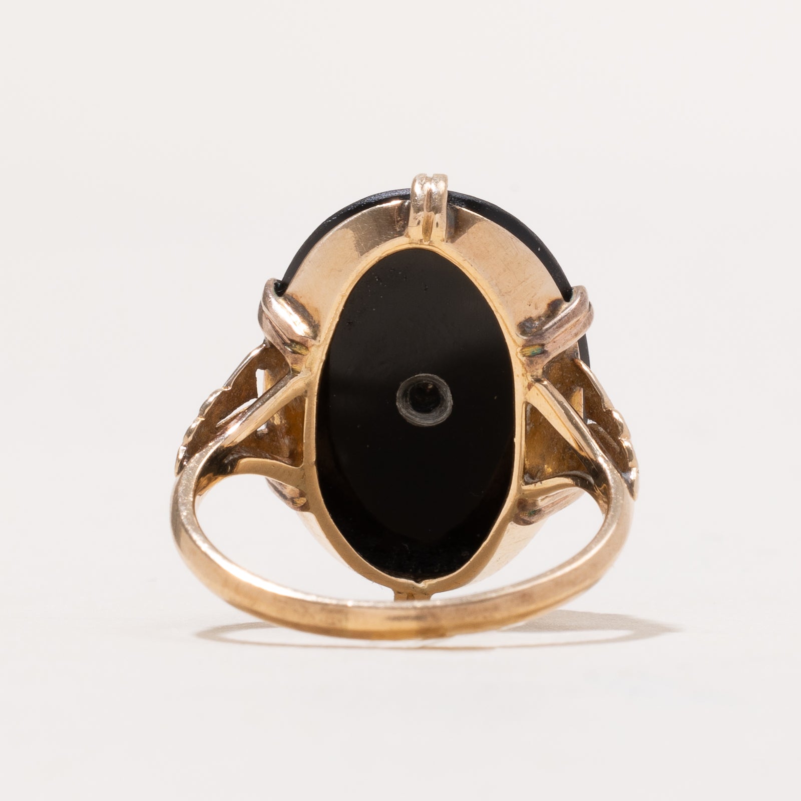 'Birks' Onyx & Diamond Cocktail Ring |  7.50ct | 0.04ct | SZ 8