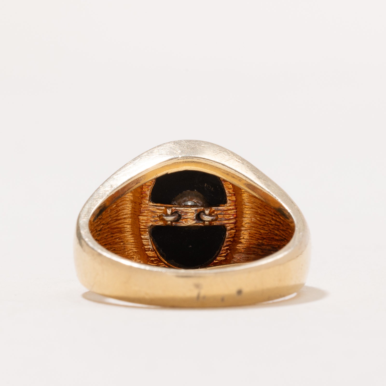 Onyx & Diamond Signet Ring |  1.70ct | 0.03ct | SZ 10