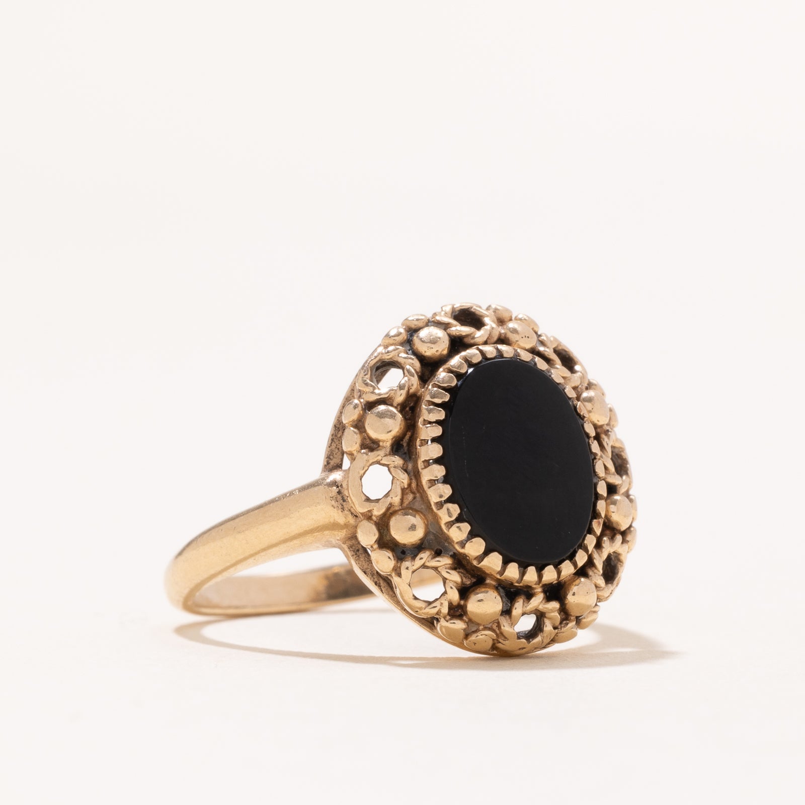 Onyx Textured Cocktail Ring | 1.20ct | SZ 7.5