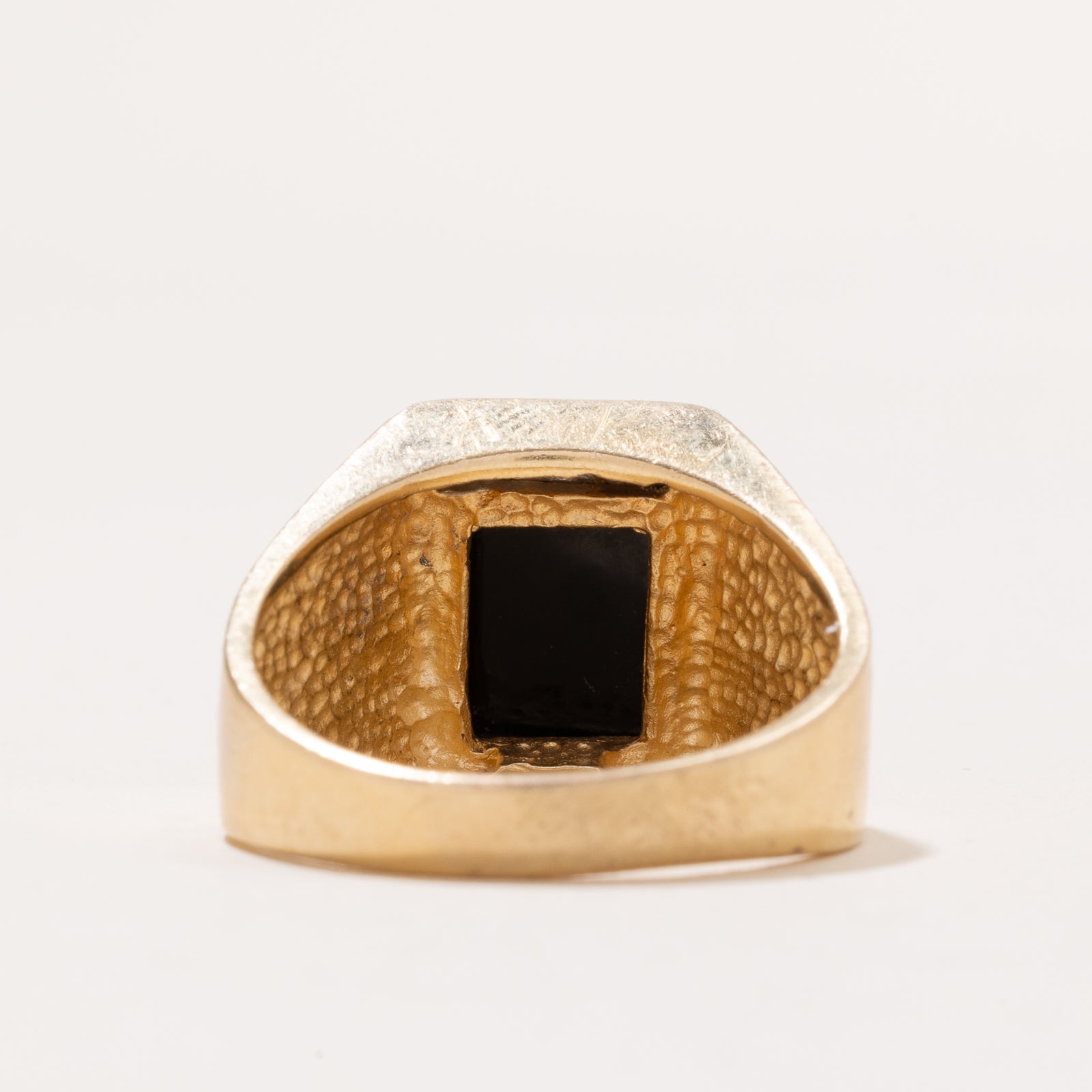 Onyx & Diamond Signet Ring | 2.60ct | 0.04ctw | SZ 11.5