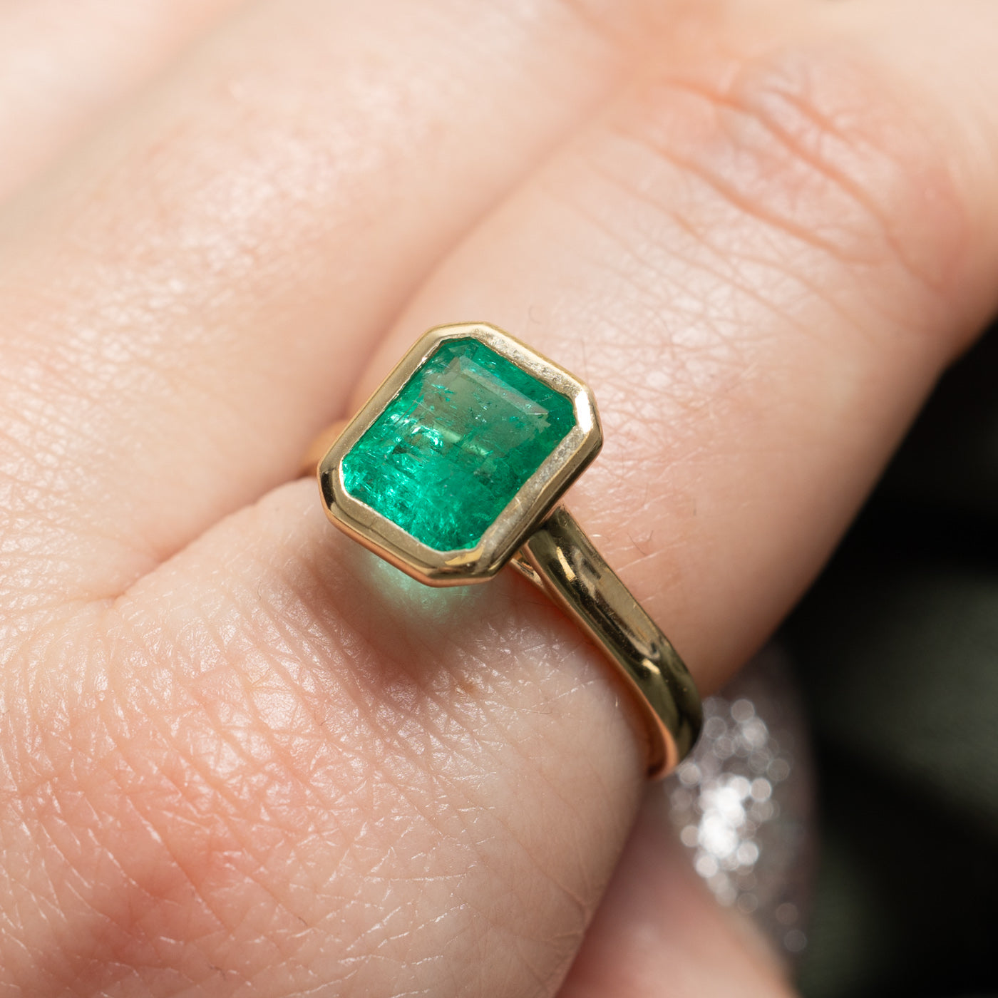 '100 Ways' Emerald Bezel Set Ring | 1.54ct | SZ 7.25 |