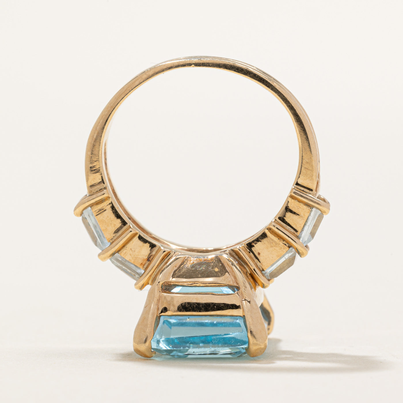 Blue Topaz Cocktail Ring | 12.00ctw | SZ 5.25 |