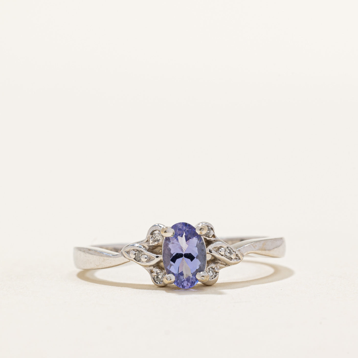 Tanzanite & Diamond Reverse Tapered Ring | 0.38ct, 0.03ctw | SZ 7 |