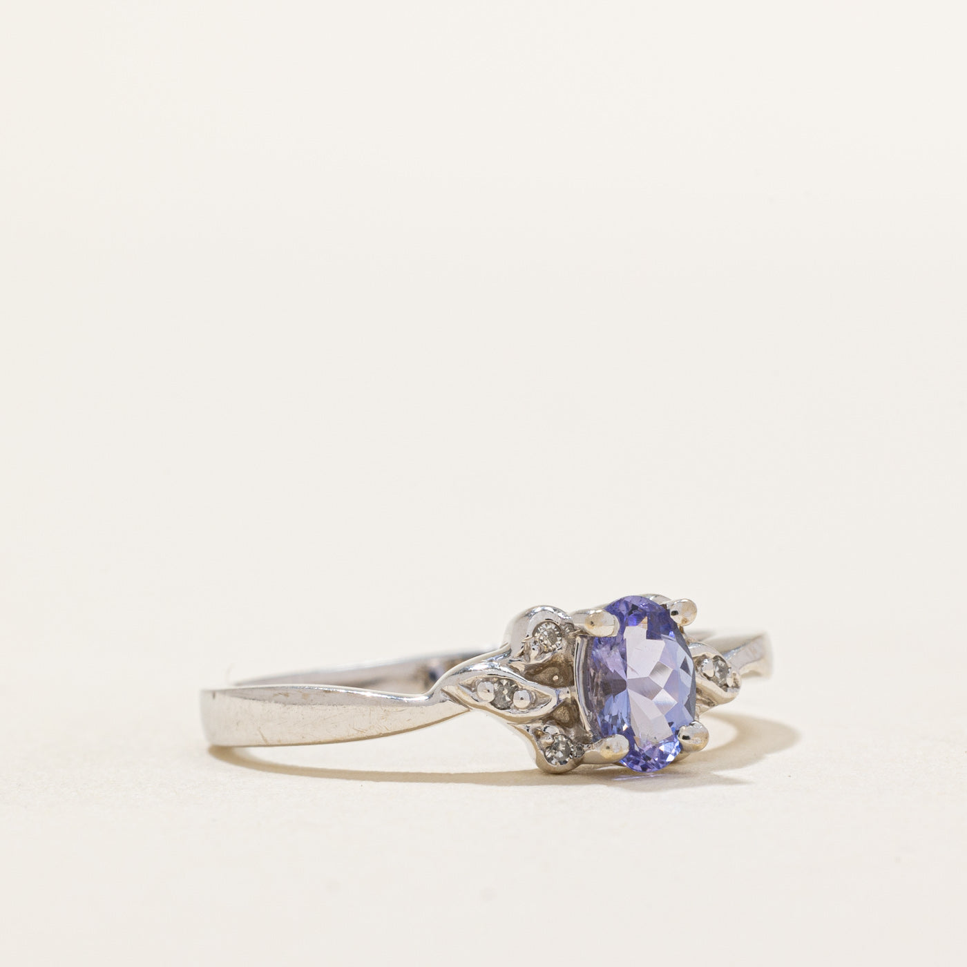 Tanzanite & Diamond Reverse Tapered Ring | 0.38ct, 0.03ctw | SZ 7 |