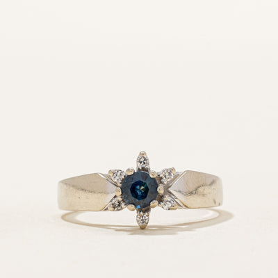 Sapphire & Diamond Open Halo Ring | 0.25ct, 0.06ctw | SZ 6.5 |