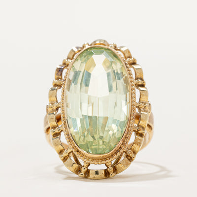 Dutch Hallmarked Synthetic Spinel Cocktail Ring | 11.50ct | SZ 5.5 |