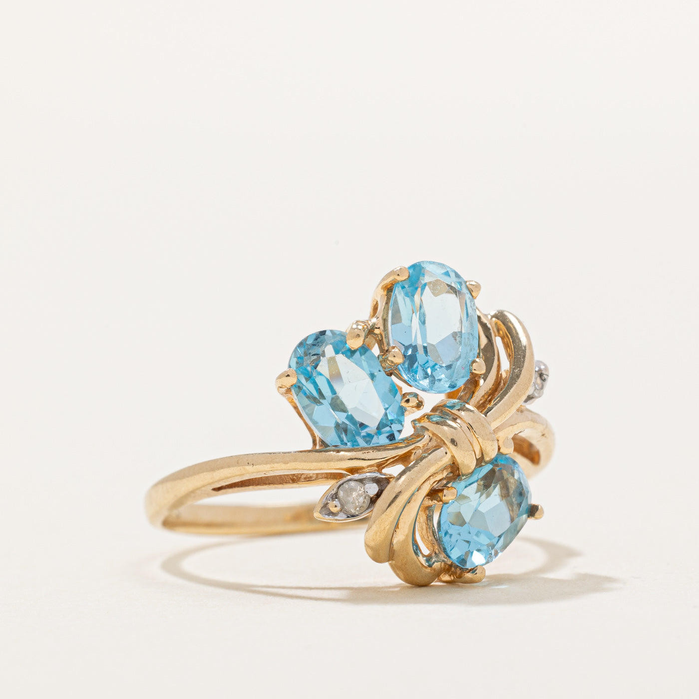 Blue Topaz & Diamond Cocktail Ring | 1.80ctw, 0.02ctw | SZ 5.75 |